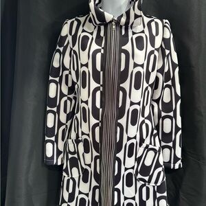 Sohung Designs Handmade, Monochrome, Signature Zipper detail Tunic Dress/Jacket
